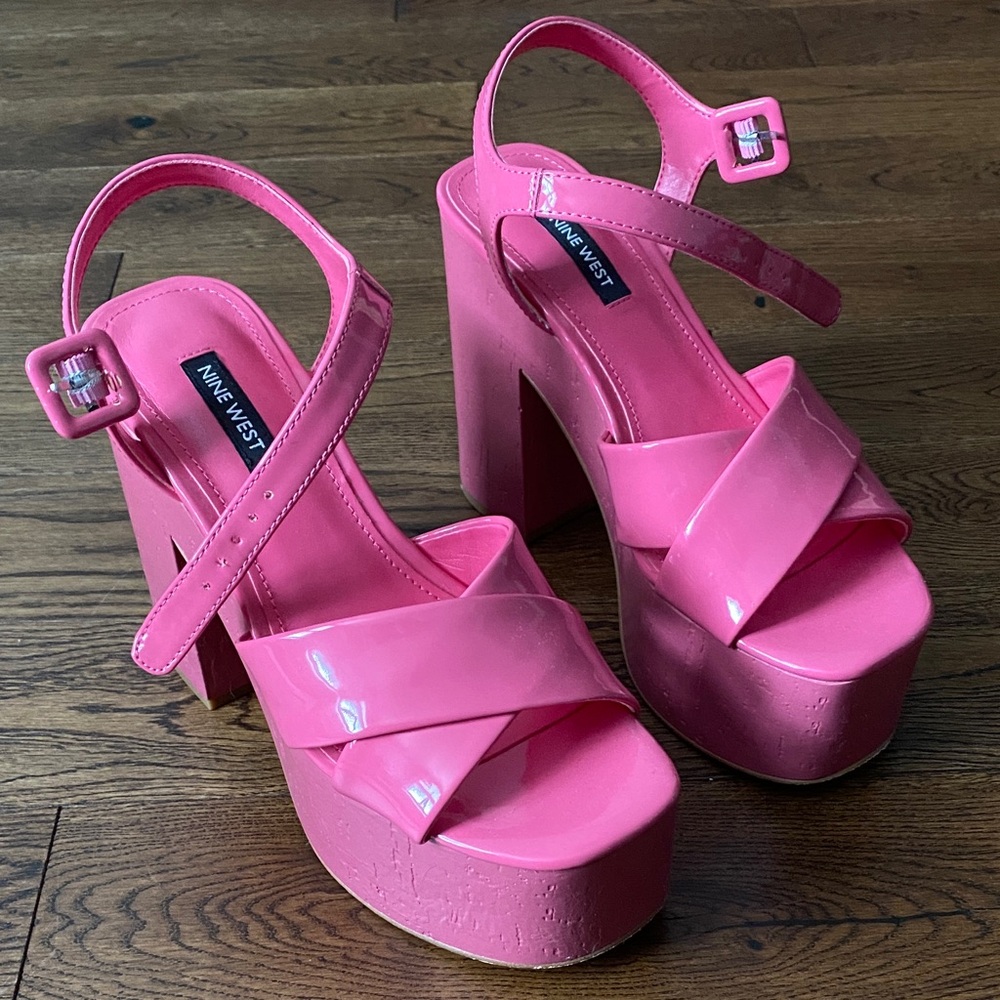 Nine West Rilay Open Toe Platform Sandals
